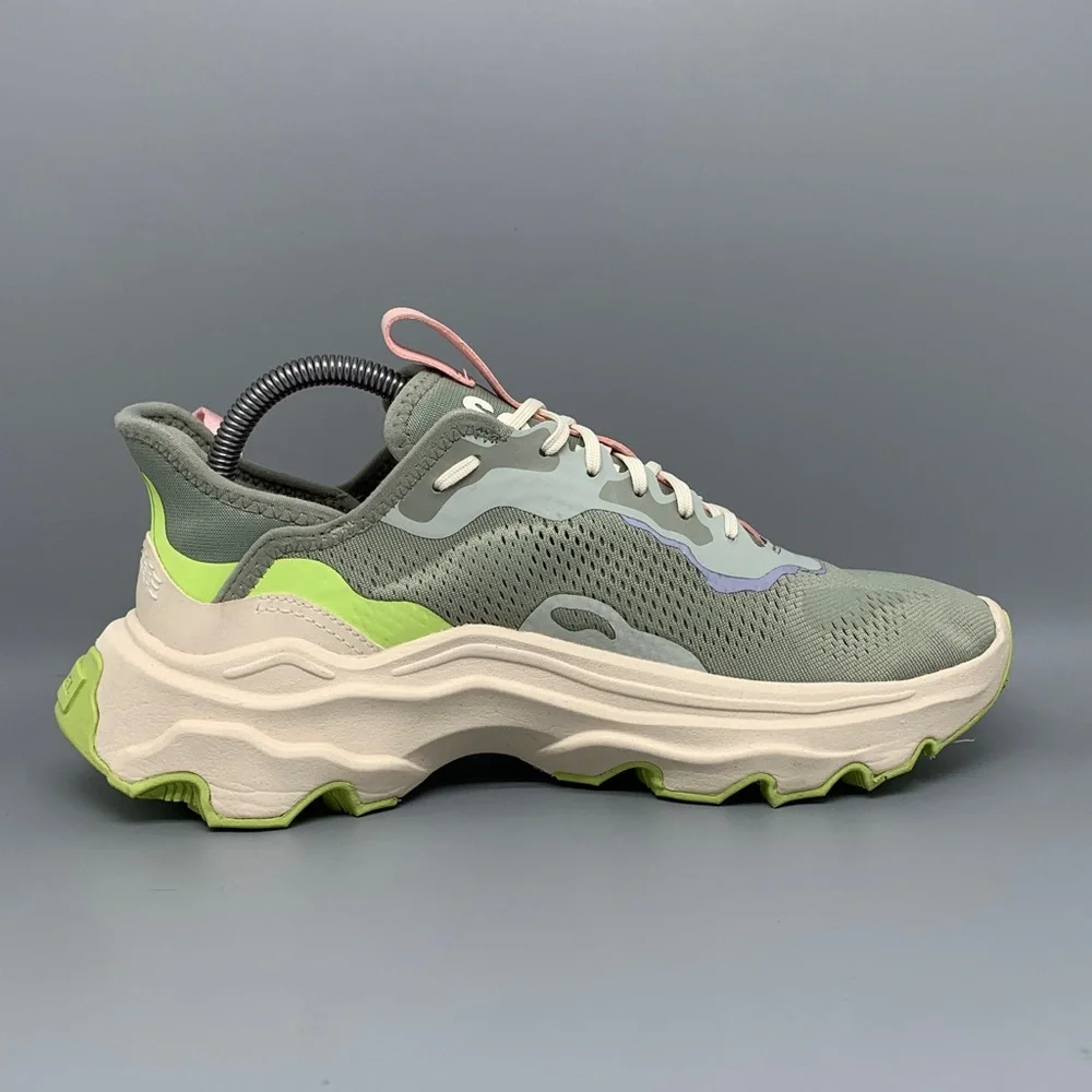 Sorel Kinetic Breakthru Tech Lace Green Pastel Chunky Sneakers Women’s Sz 9.5‎
